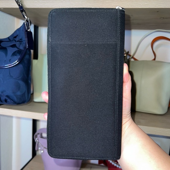 Coach Black Travel/Business Long Card Holder and Planner Organizer - Picture 2 of 3